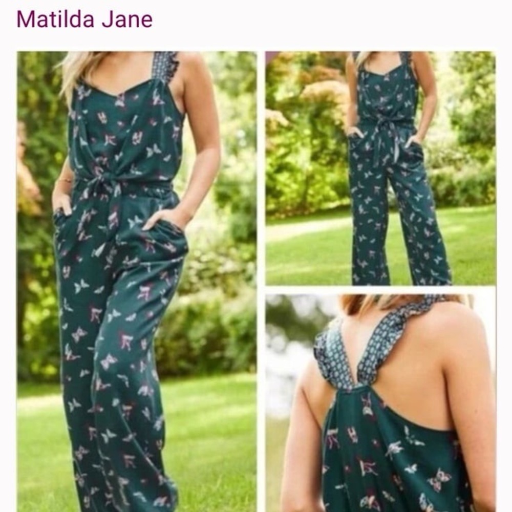 Matilda Jane Dark Green Butterfly Jumpsuit